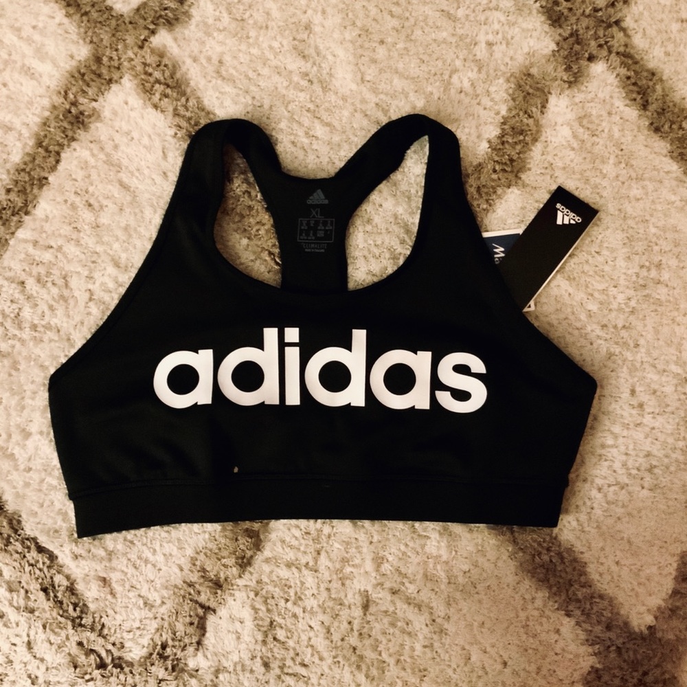 New Adidas black sports bra